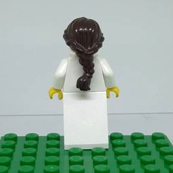 Lego 88286 Dark BrownHair Female Ponytail Long French Braided