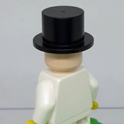 3878 Black Minifig Headgear Hat Top Hat