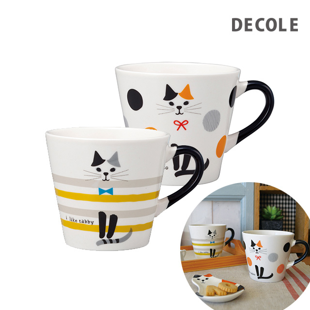 DECOLE 快樂貓馬克杯