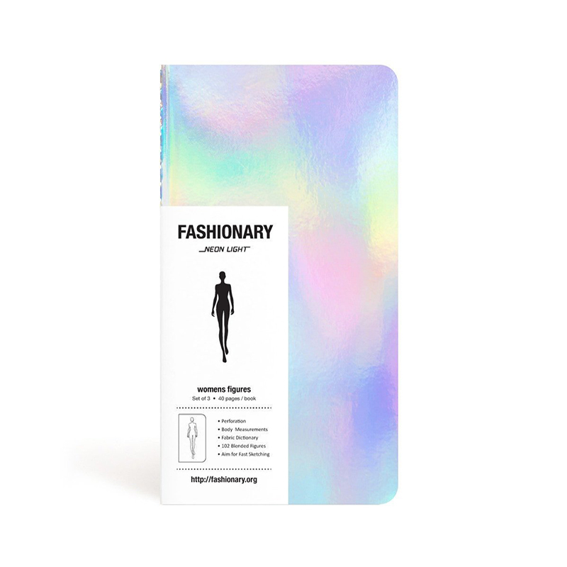 FASHIONARY | 手繪本/ 女版/ A6/ 3件組/ 霓虹燈