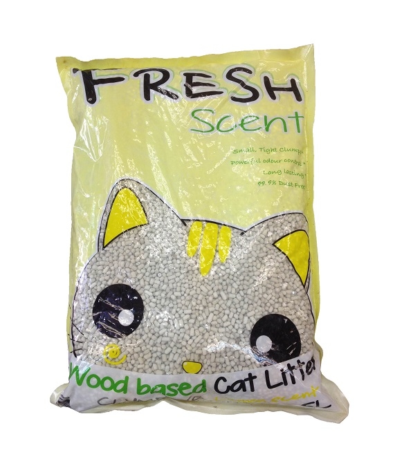 Frsh Scent Wooden Powder Clumping Cat Litter (Lemon Frequence) 5L