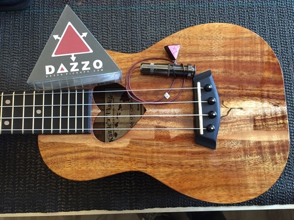 夏威夷Kanile'a Ku'uipo安裝美國Dazzo貼片拾音器