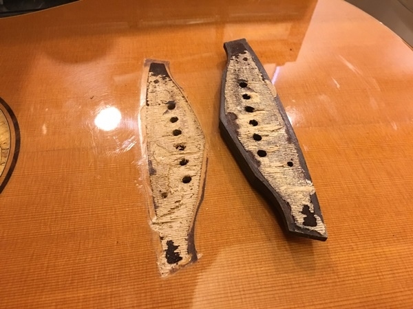 木吉他琴橋翻開修復