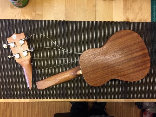 烏克麗麗琴頸斷裂修復