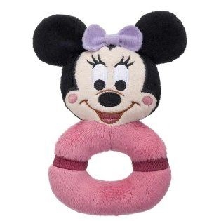 日本DISNEY 手握布偶/手握搖鈴-米妮圈圈