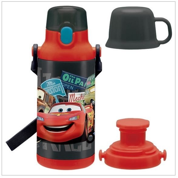 日本 DISNEY 麥昆CAR'S car's 保冷 水壺 直飲式 杯蓋式 2用保冷瓶