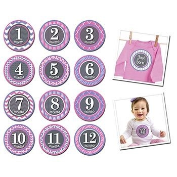 美國Sticky Bellies寶寶月份貼紙 (小小公主) [總代理公司貨]