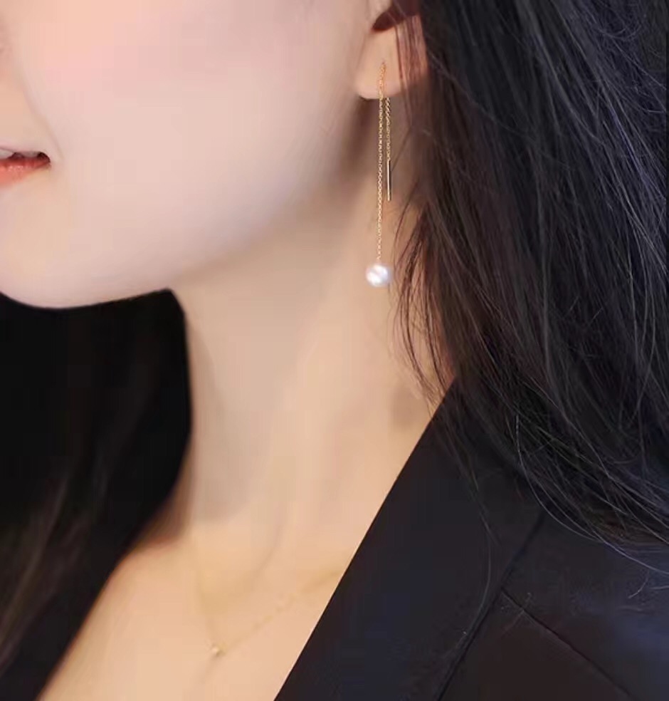 18K金日本Akoya珍珠耳線 (7.5-8mm)