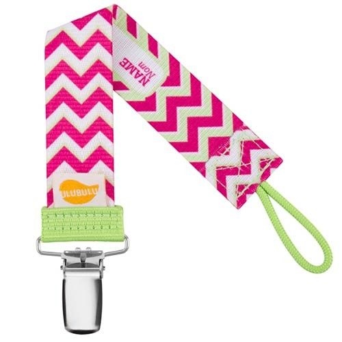 美國 Ulubulu 安撫奶嘴夾-粉色雪弗龍