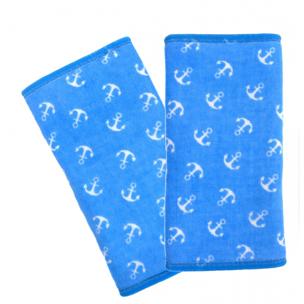 日本Babyhopper 雙面肩帶口水磨牙墊－海藍艦隊