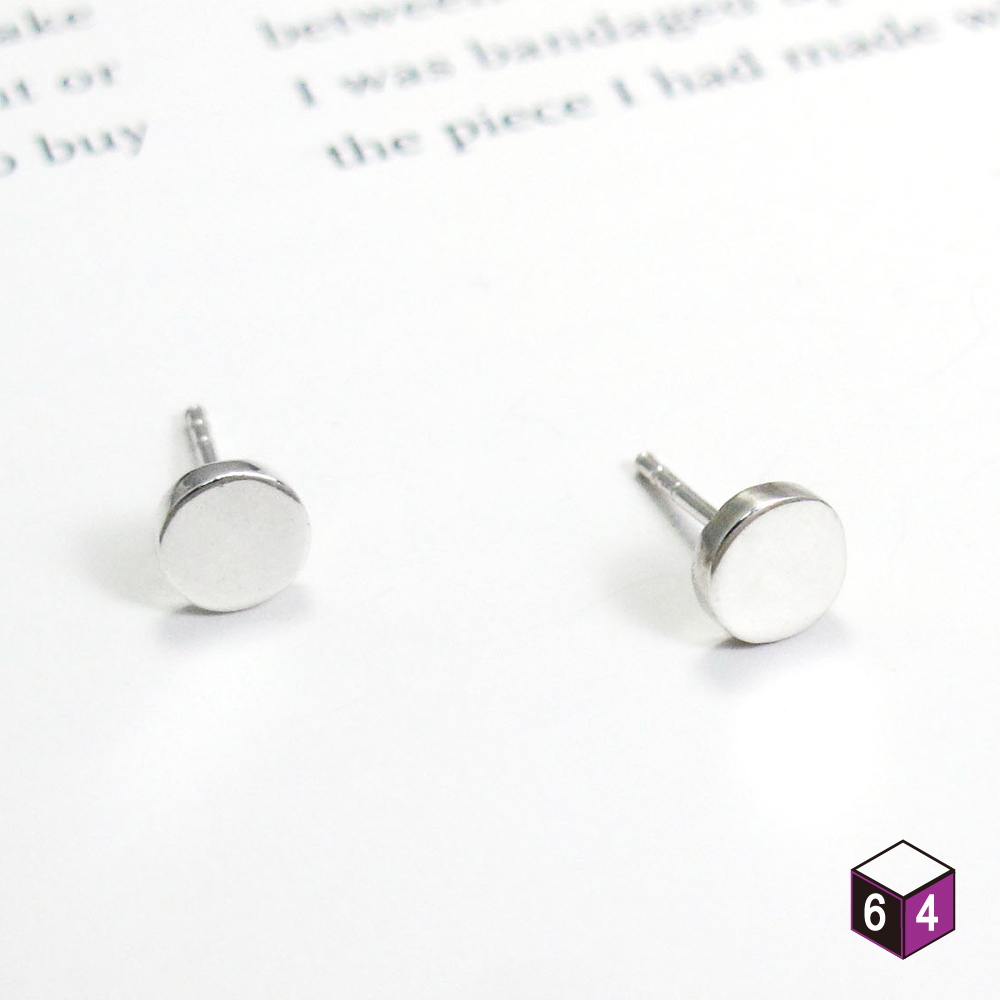 小圓耳環(中) 925純銀耳環 基本款耳針