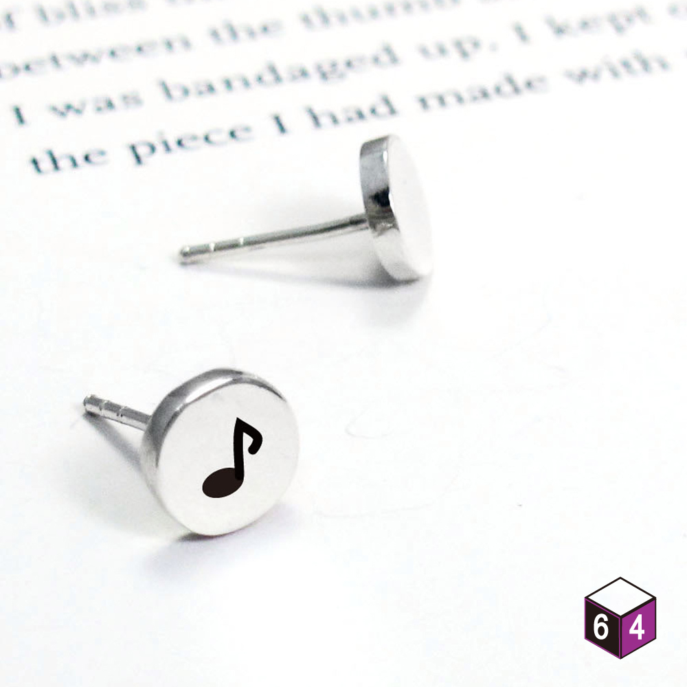 刻字訂製 小圓耳環(大) 符號星座款 925純銀耳環 客製化 個性耳環