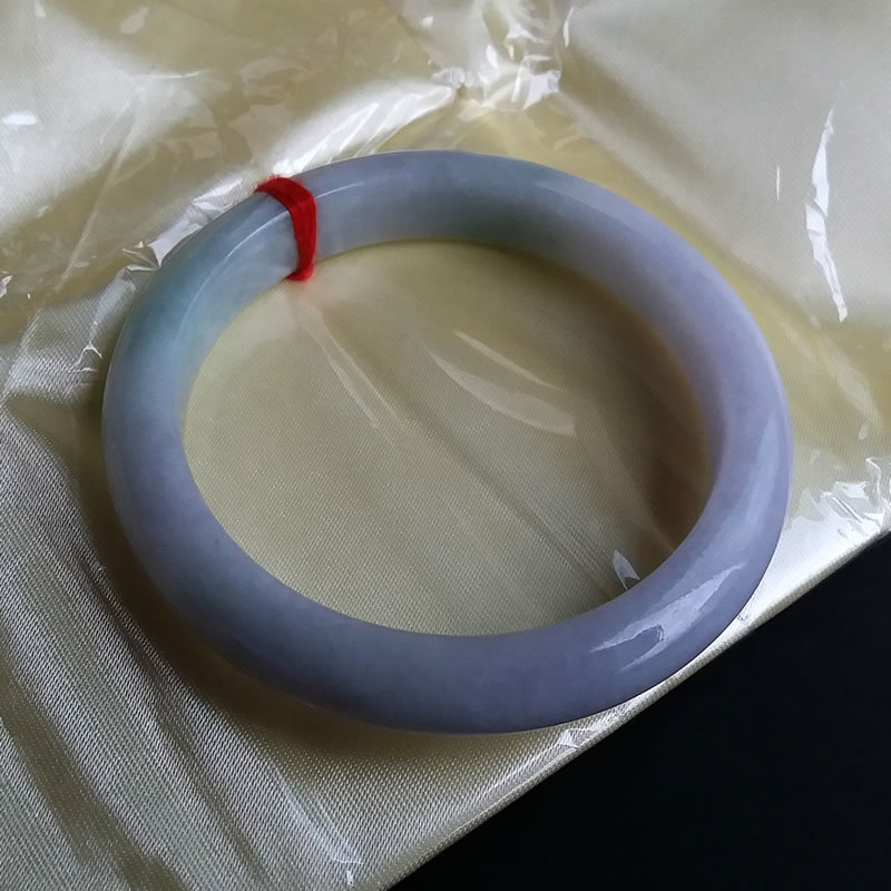 J233 冰糯春彩帶紫玉鐲 56mm (1.5)