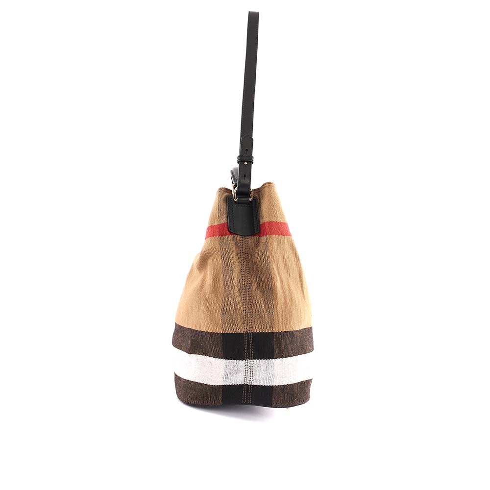 【BURBERRY】棉麻混紡手提/肩背二用包