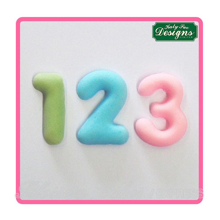 Katy Sue Design Mat - Domed Numbers - Silicone Mould