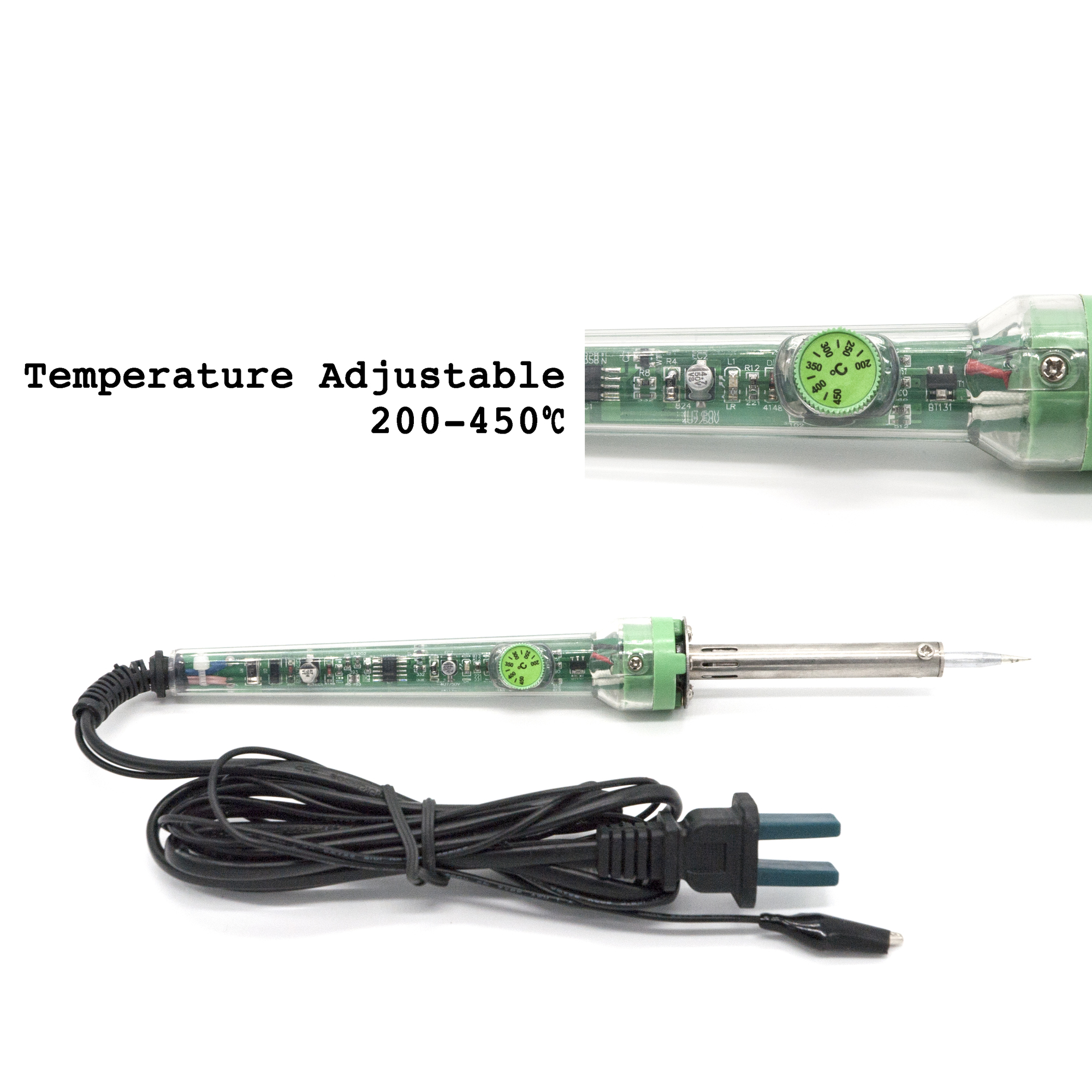 Temperature adjustable soldering iron