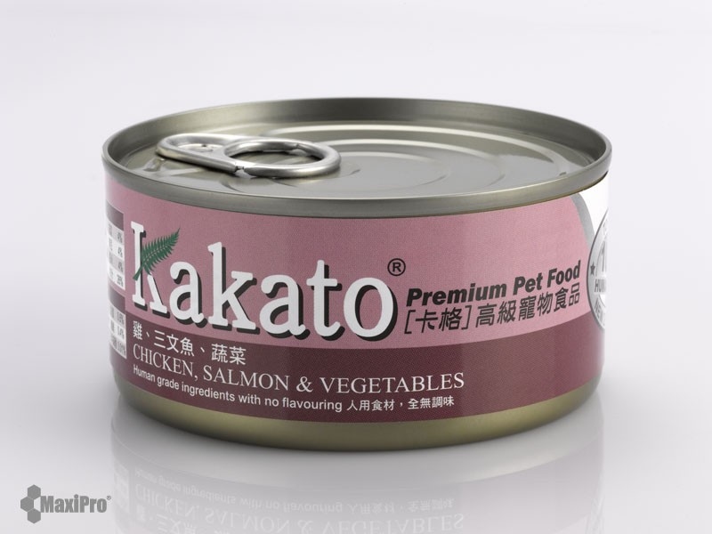 KAKATO卡格 雞、三文魚、蔬菜 170g (犬喵用)