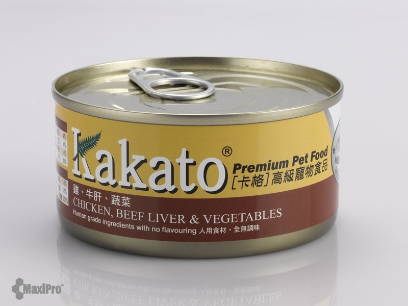 KAKATO卡格 雞、牛肝、蔬菜170g (犬喵用)