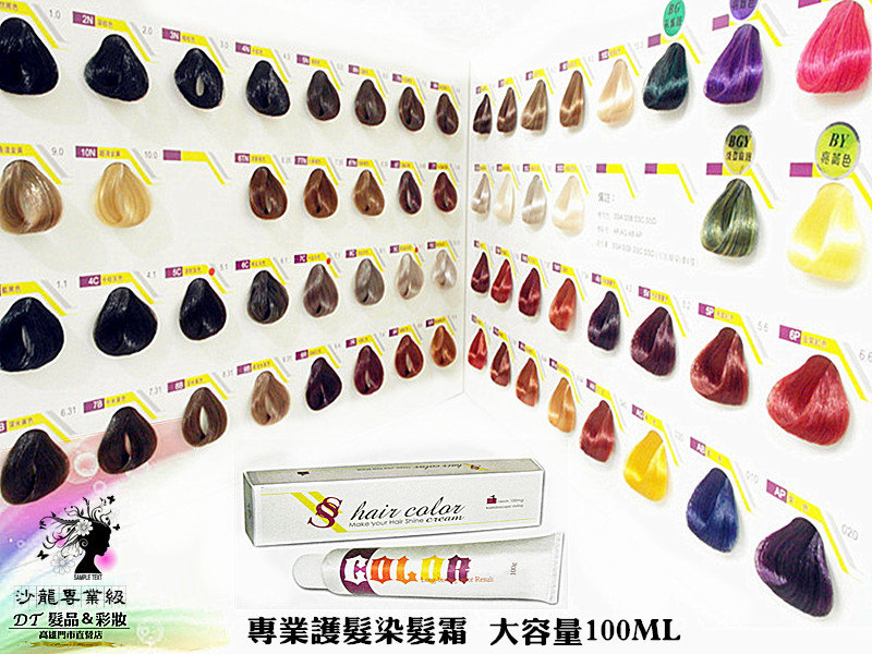 SS專業多色系染髮膏 100g 附雙氧乳【AM016】