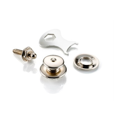 Loxx 德製安全肩帶釦-吉他/貝斯-輕鬆銀 (鍍鎳) 安全背帶扣 背帶釘 牢固