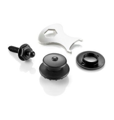 Loxx 德製安全肩帶釦-吉他/貝斯-霧黑 (鍍鉻)  安全背帶扣 背帶釘 牢固