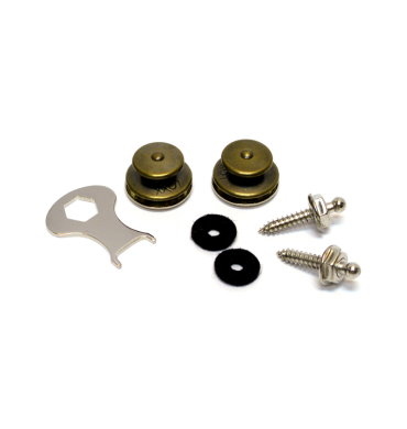 Loxx 德製安全肩帶釦-吉他/貝斯-復古黃銅 安全背帶扣 背帶釘 牢固 第 3 張圖片｜三峽吉他 / Bass