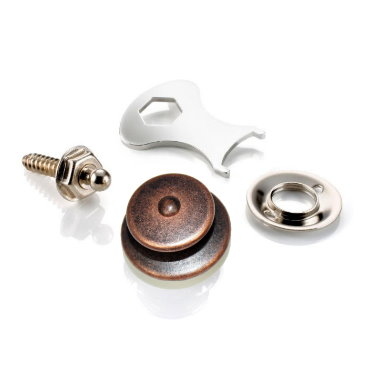 Loxx 德製安全肩帶釦-吉他/貝斯-復古紅銅 安全背帶扣 背帶釘 牢固