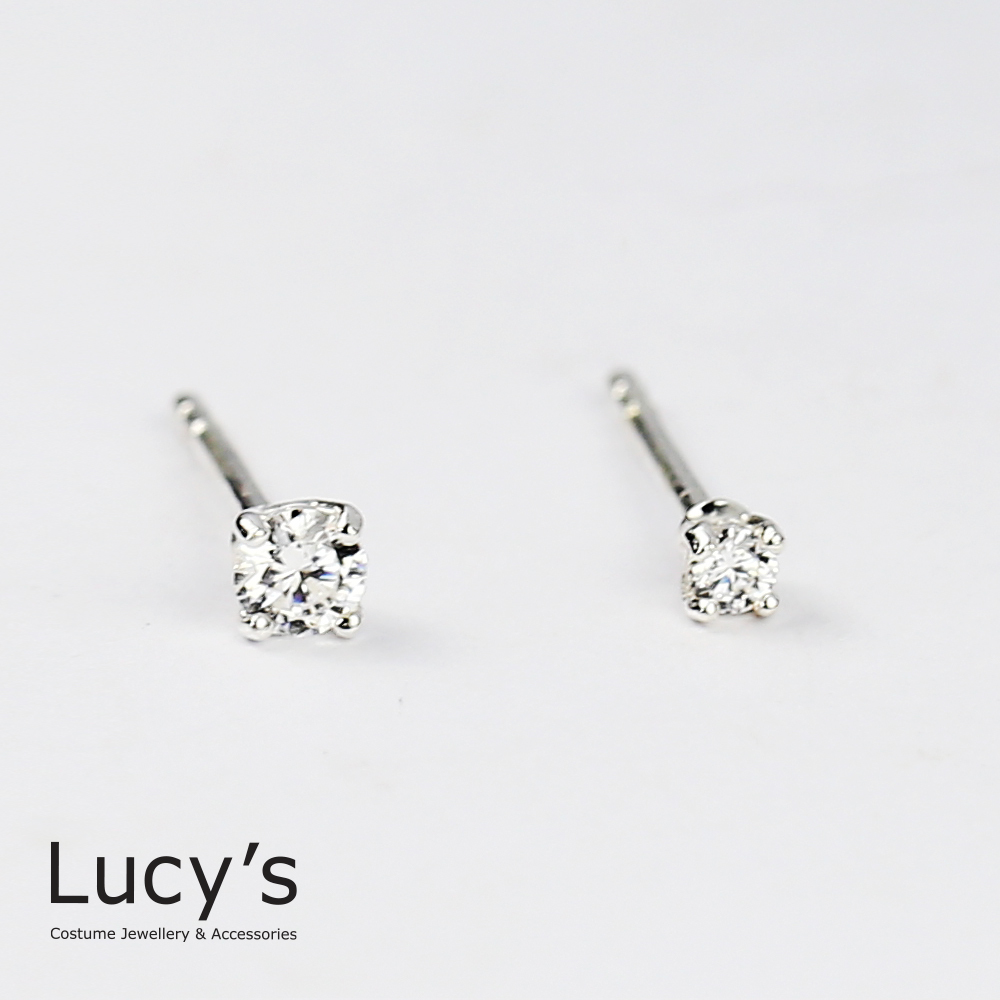 925純銀 鋯石迷你閃爍 耳環(23204/23215)