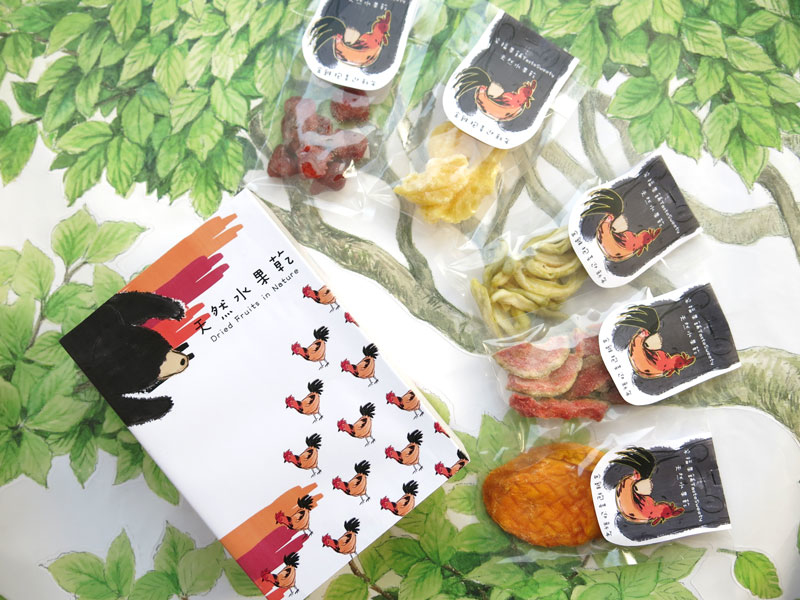 金雞抱喜熊造型書水果乾小禮盒5入