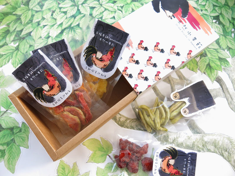 金雞抱喜熊造型書水果乾小禮盒5入