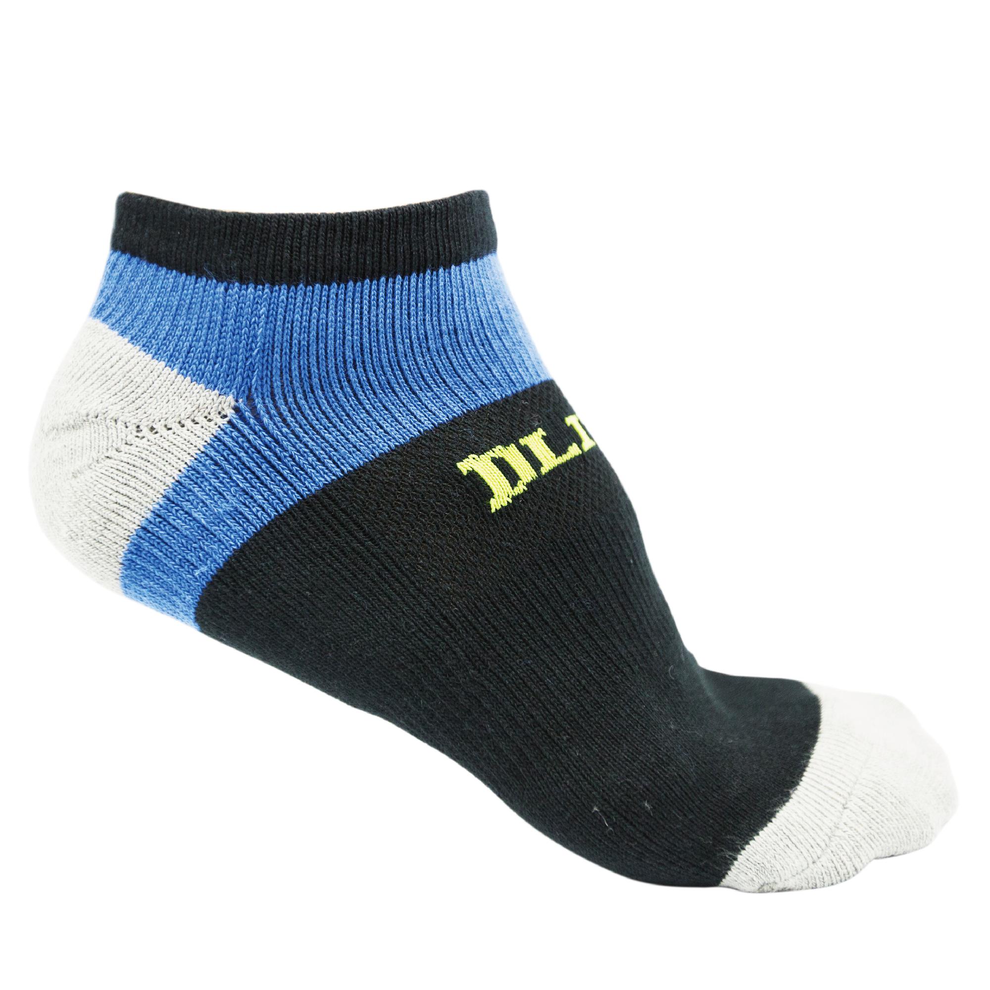 DLIVE運動竹炭短襪 黑配藍(G-02)