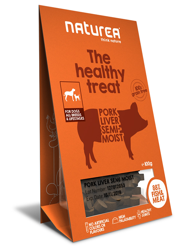 [$105/4] Naturea 犬用鮮肉半濕小食-豬肝100g