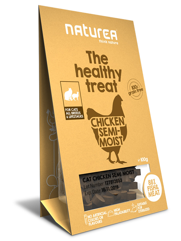 [$105/4] Naturea 貓用鮮肉半濕小食-雞肉100g