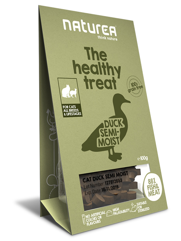 [$105/4] Naturea 貓用鮮肉半濕小食-鴨肉 100g