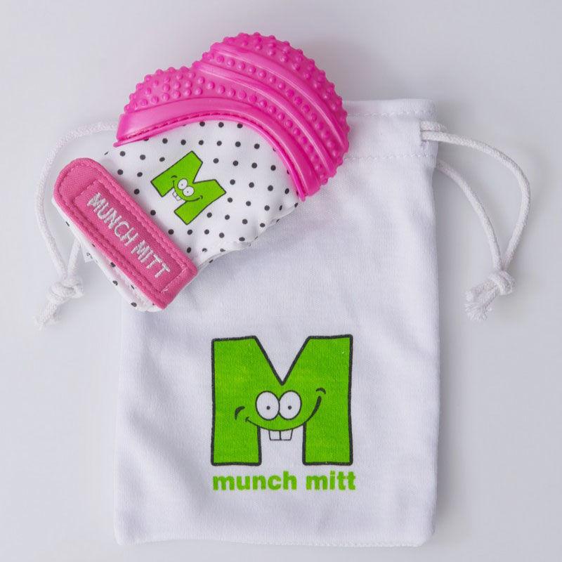 美國 Munch Mitt 手咬樂手套固齒器(粉)