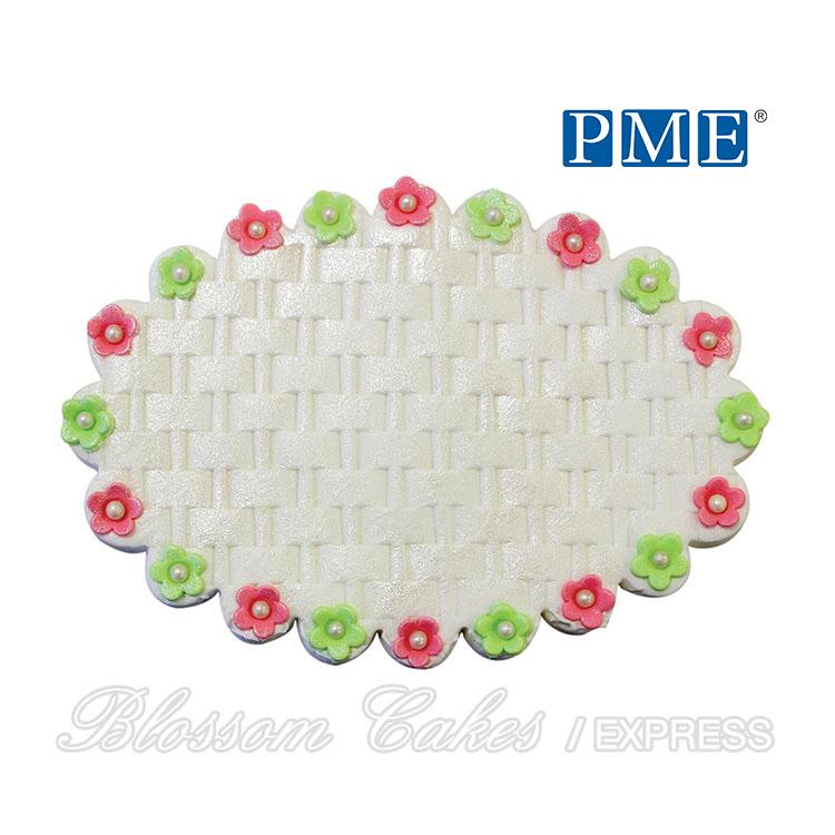 PME 10" Deep Impression Basketweave Rolling Pin