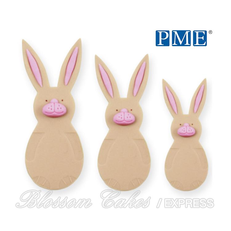 PME Veined Rabbit Plunger Cutters, Set of 3