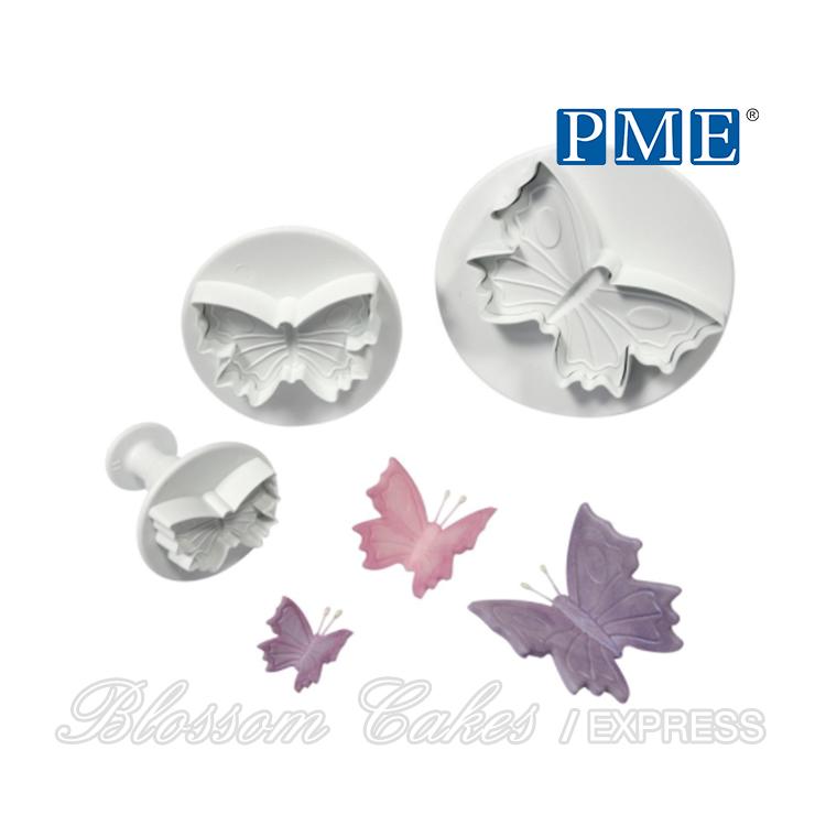 PME Veined Butterfly Plunger Cutters, Set of 3