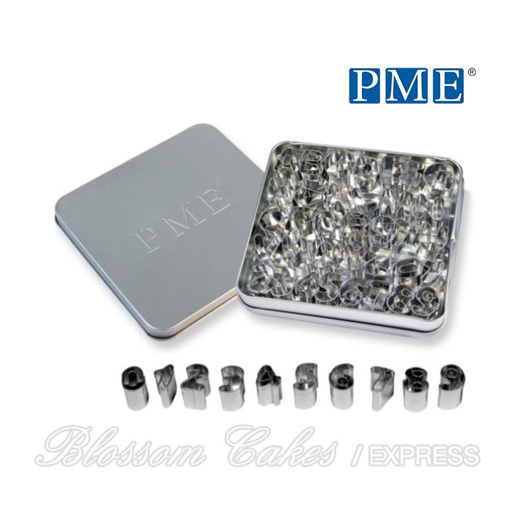 PME Stainless Steel Alphabet & Number Cutters, Set of 36