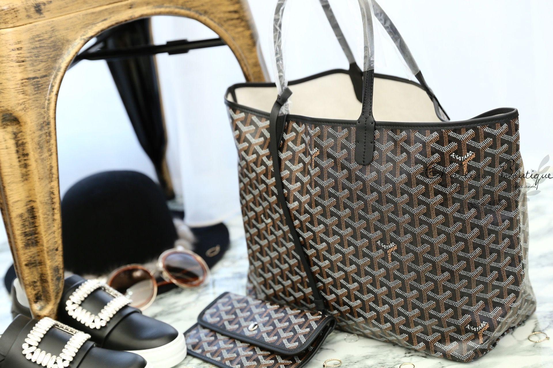 Goyard Sac Saint Louis PM Tote Bag 黑色黑提把小型無拉鍊托特包-Charline Boutique 精品代購
