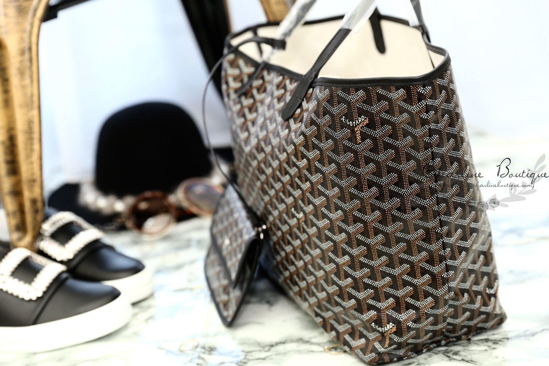 Goyard Sac Saint Louis PM Tote Bag 黑色黑提把小型無拉鍊托特包-Charline Boutique 精品代購