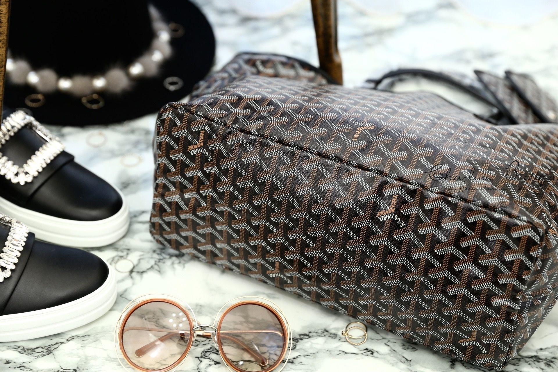Goyard Sac Saint Louis PM Tote Bag 黑色黑提把小型無拉鍊托特包-Charline Boutique 精品代購
