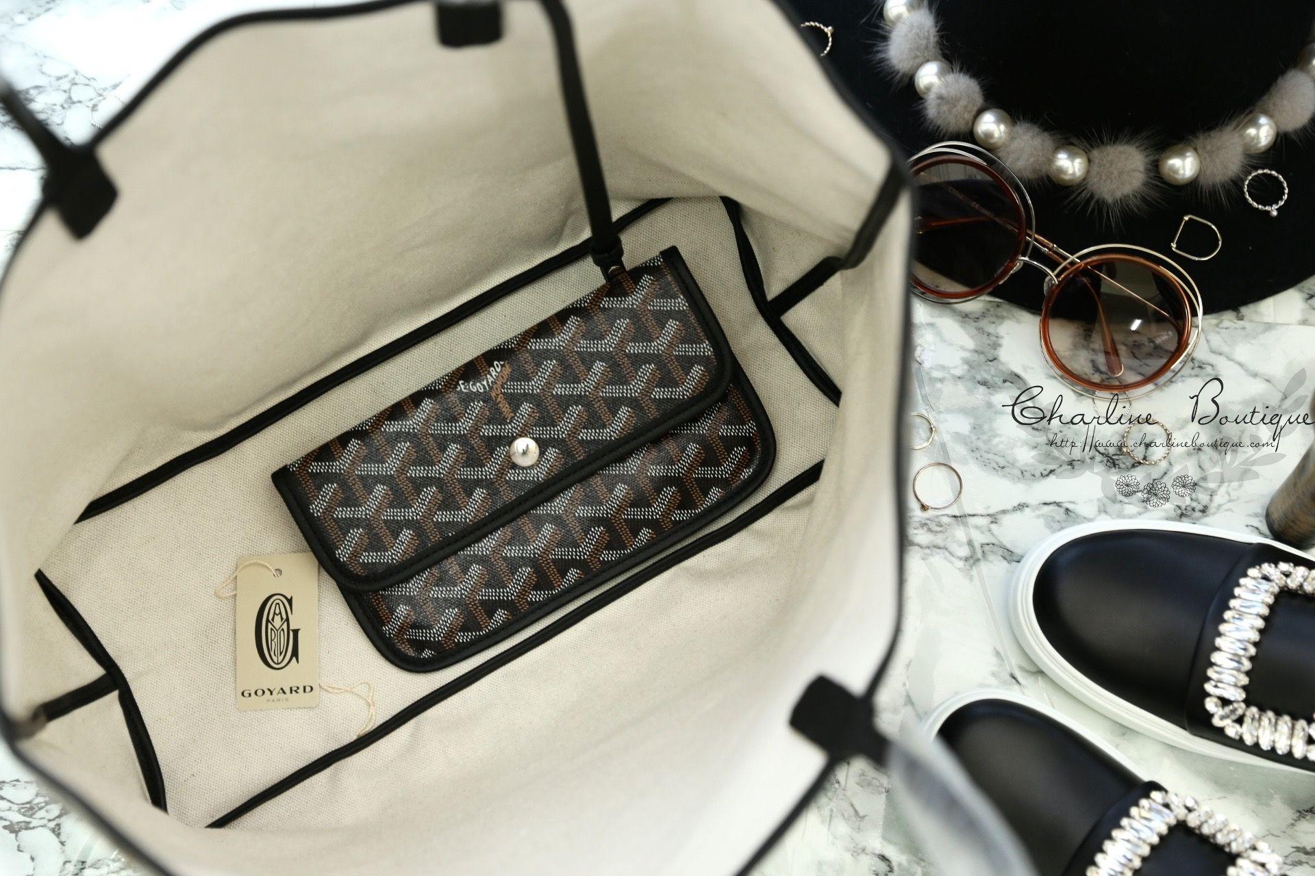 Goyard Sac Saint Louis PM Tote Bag 黑色黑提把小型無拉鍊托特包-Charline Boutique 精品代購