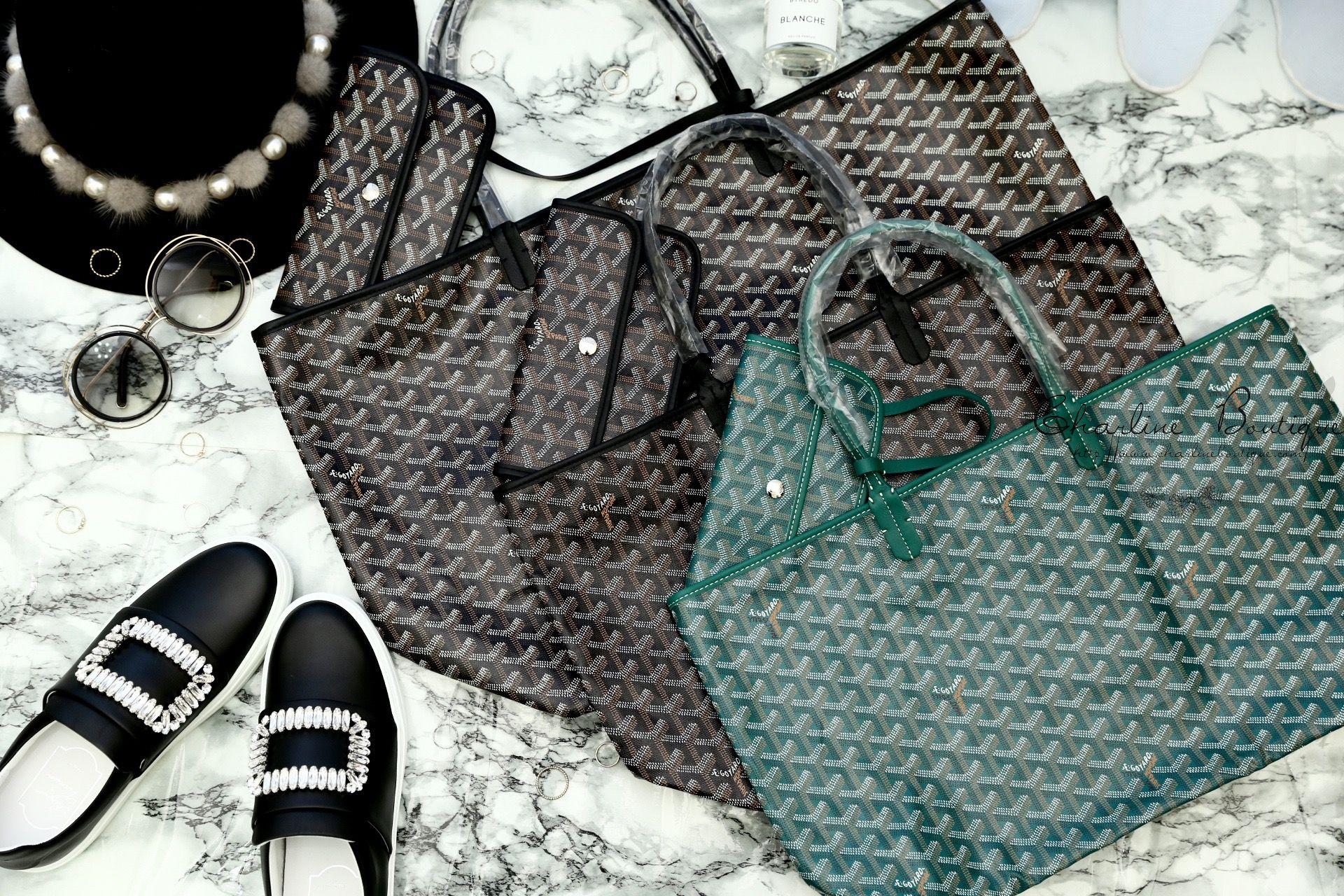 Goyard Saint Louis Tote 黑色小型托特包,Goyard Saint Louis Tote 綠色小型托特包,Goyard Saint Louis Tote 黑色大型托特包-Charline Boutique 精品代購