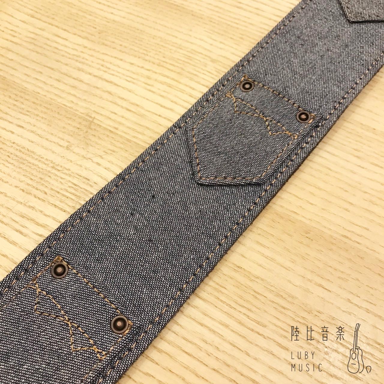 牛仔背帶 吉他背帶 灰色 質感 型男必備
