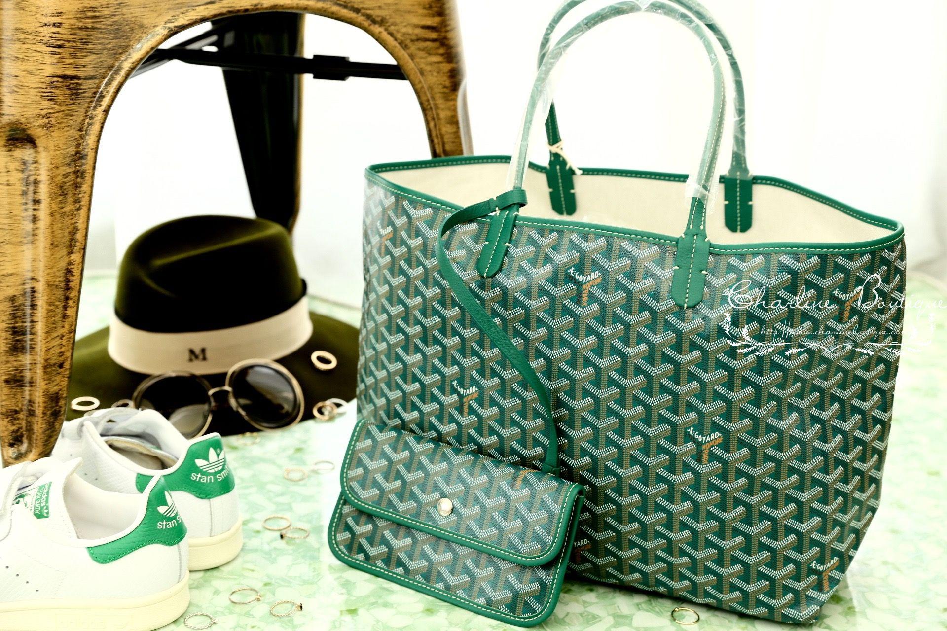 Goyard Sac Saint Louis PM Tote Bag 綠色綠提把小型無拉鍊托特包-Charline Boutique 精品代購
