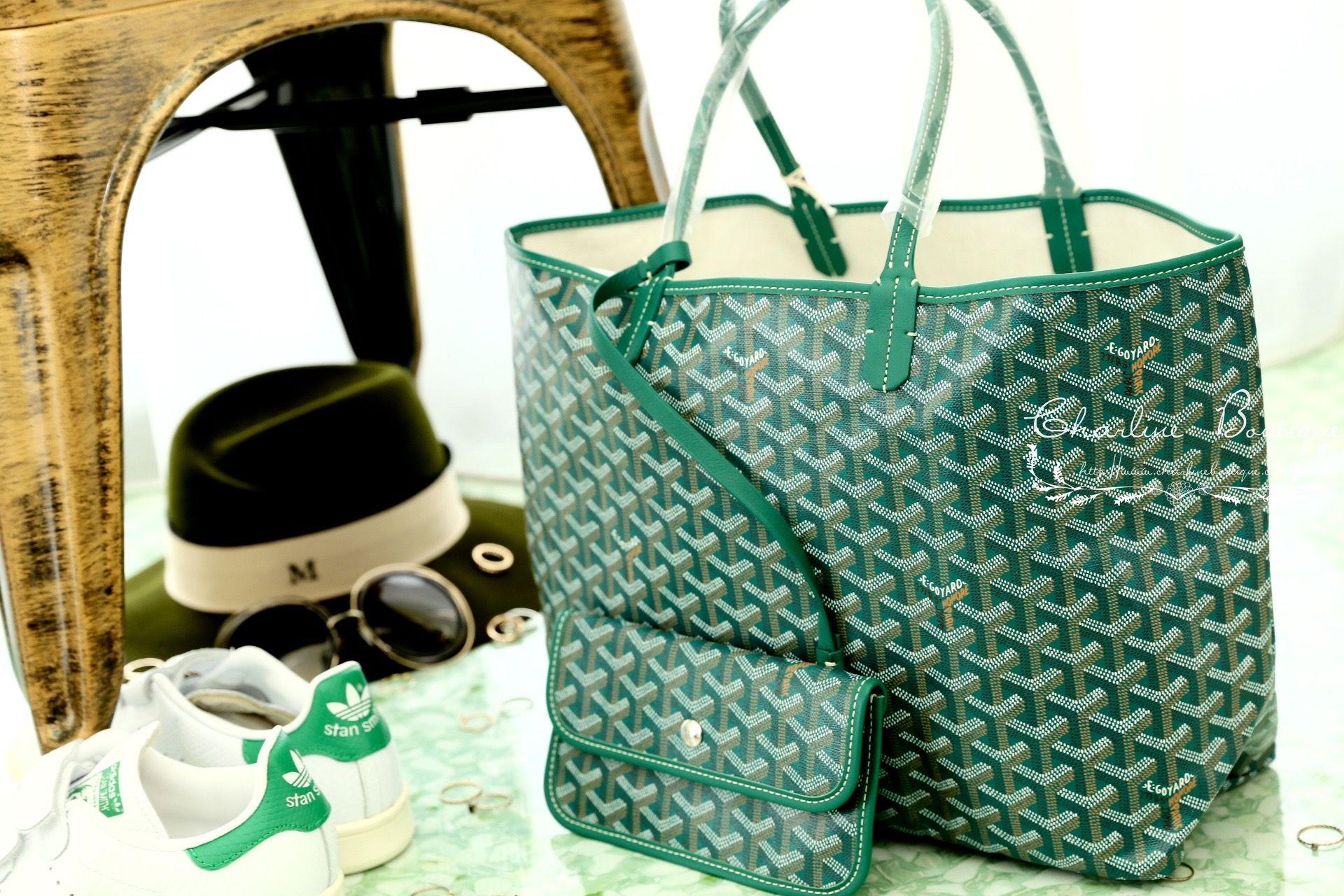 Goyard Sac Saint Louis PM Tote Bag 綠色綠提把小型無拉鍊托特包-Charline Boutique 精品代購