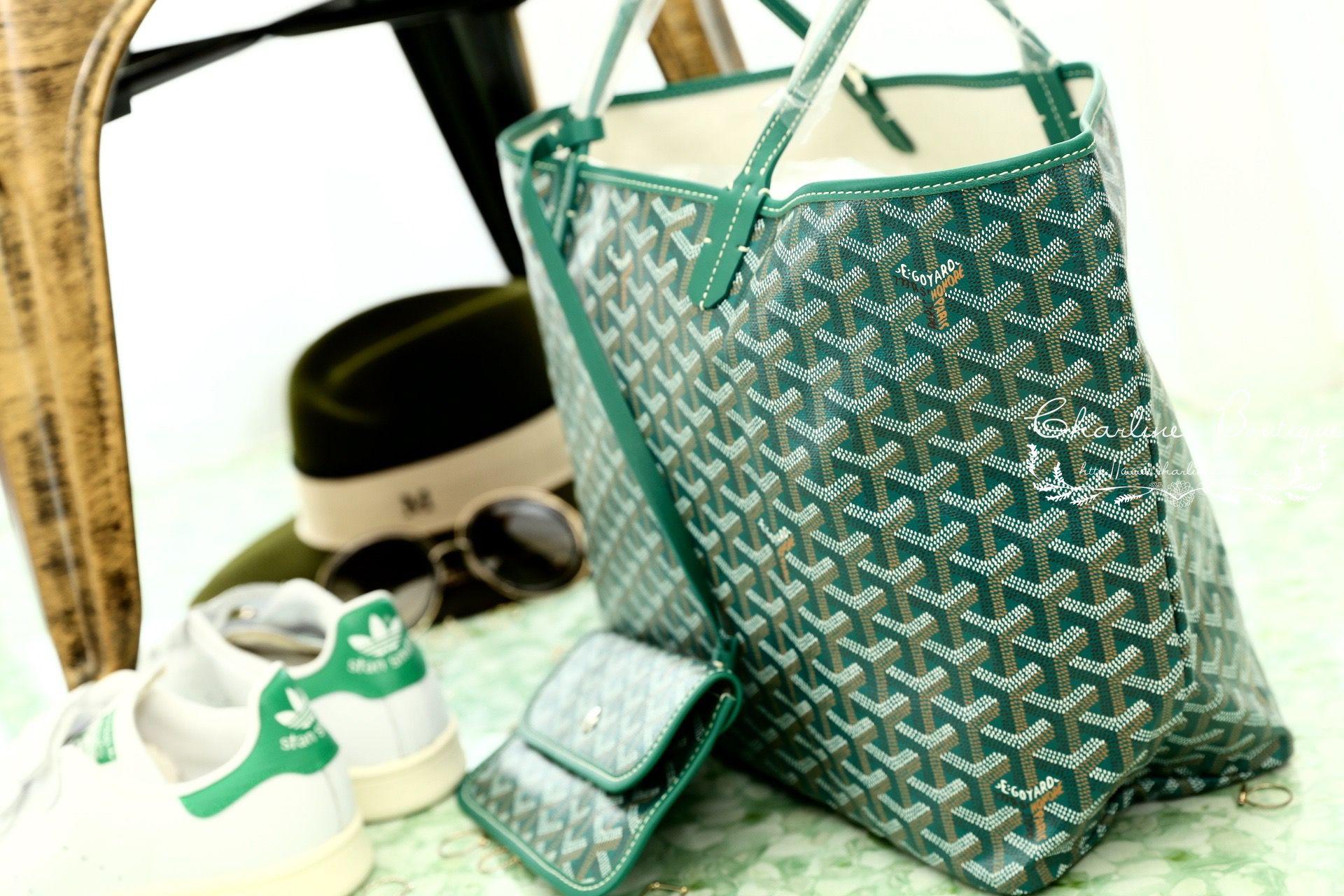 Goyard Sac Saint Louis PM Tote Bag 綠色綠提把小型無拉鍊托特包-Charline Boutique 精品代購