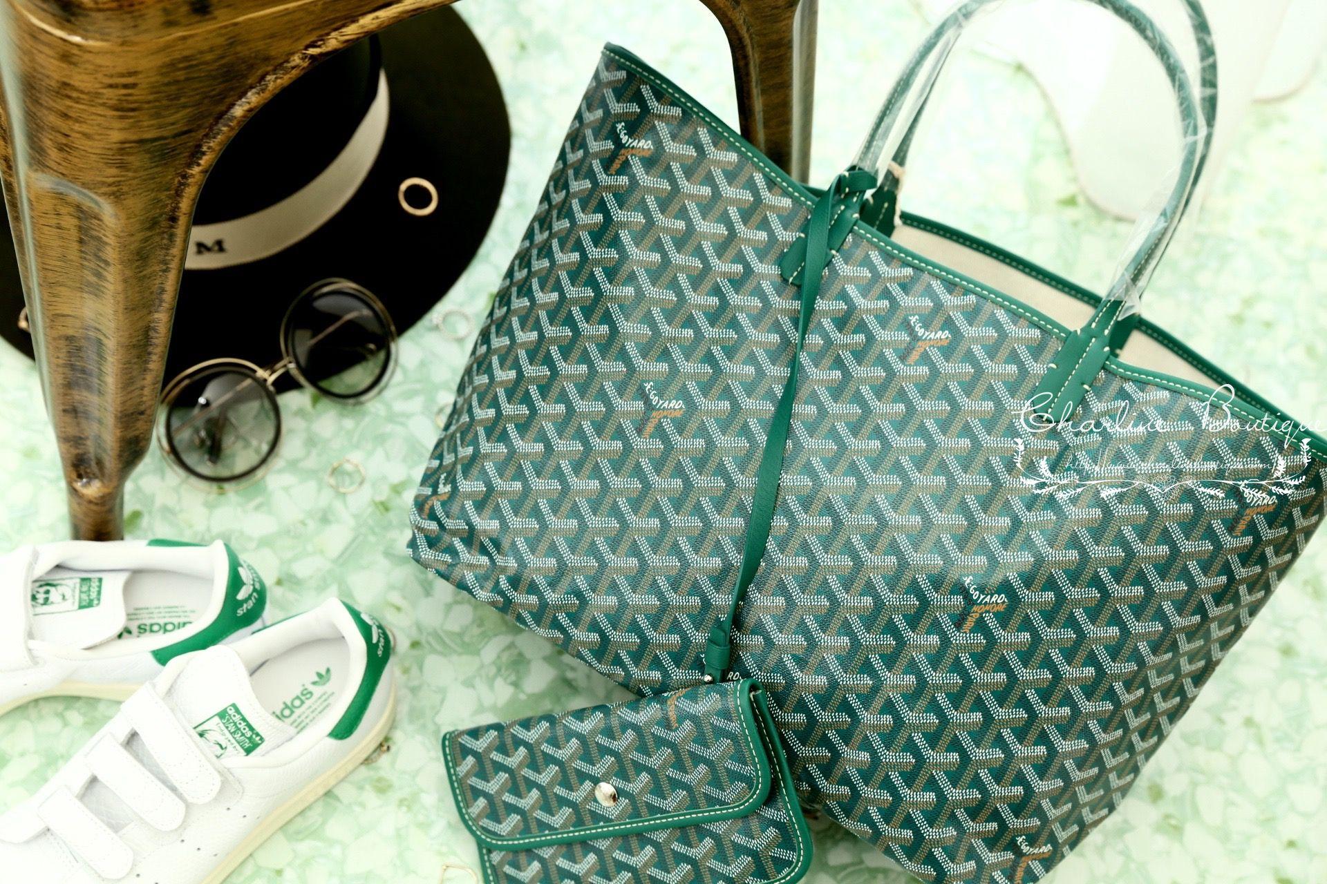 Goyard Sac Saint Louis PM Tote Bag 綠色綠提把小型無拉鍊托特包-Charline Boutique 精品代購