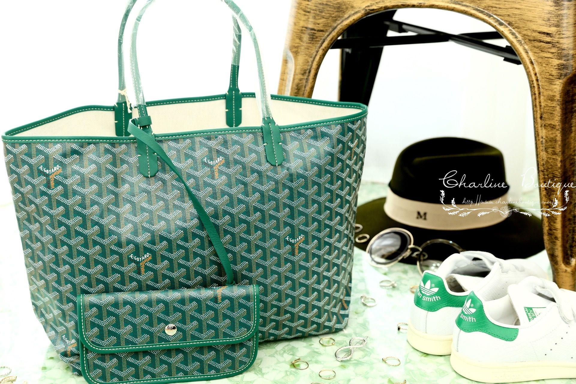Goyard Sac Saint Louis PM Tote Bag 綠色綠提把小型無拉鍊托特包-Charline Boutique 精品代購